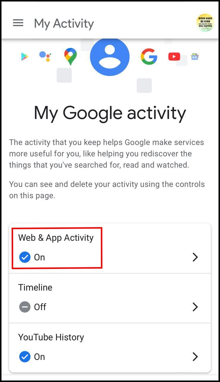  Web and App Activity