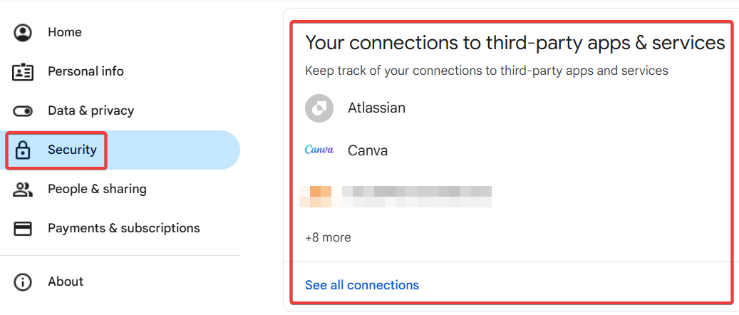 Third-Party App Access from Your Google Account