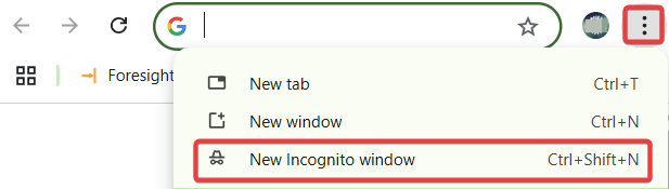 activate Incognito mode in your browser
