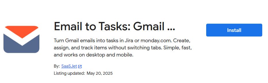 Email to Tasks: Gmail for Jira