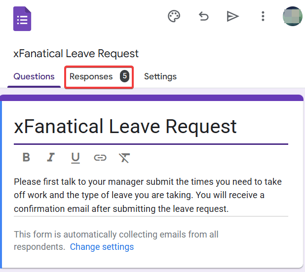 Gemini AI in Google Forms