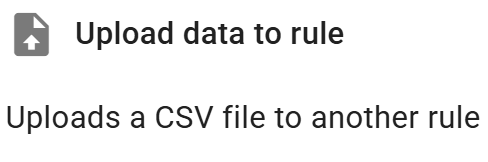 Select the Upload data to rule trigger for Schedule exporting all users in an OU rule.