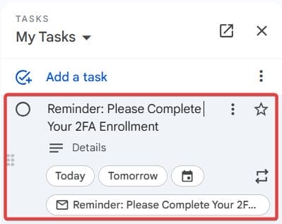 Edit task details