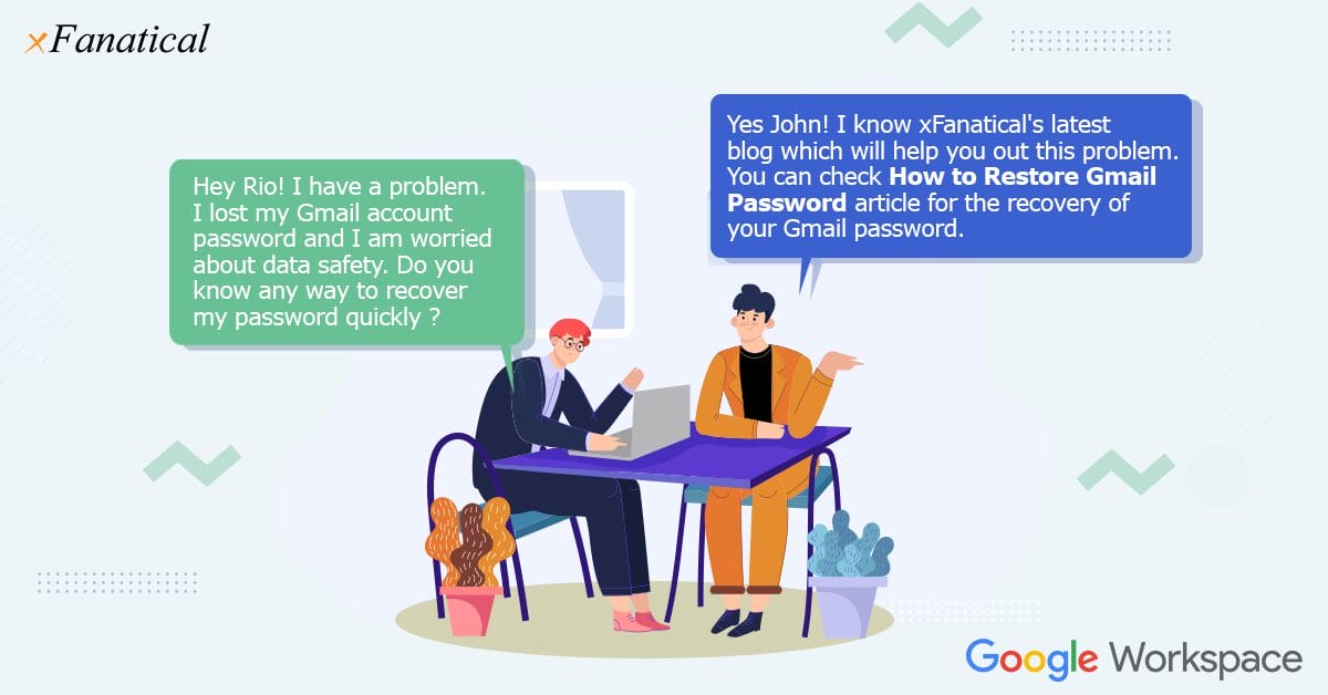 How to restore Gmail password illustration