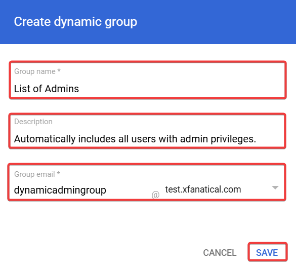 Verify the dynamic group