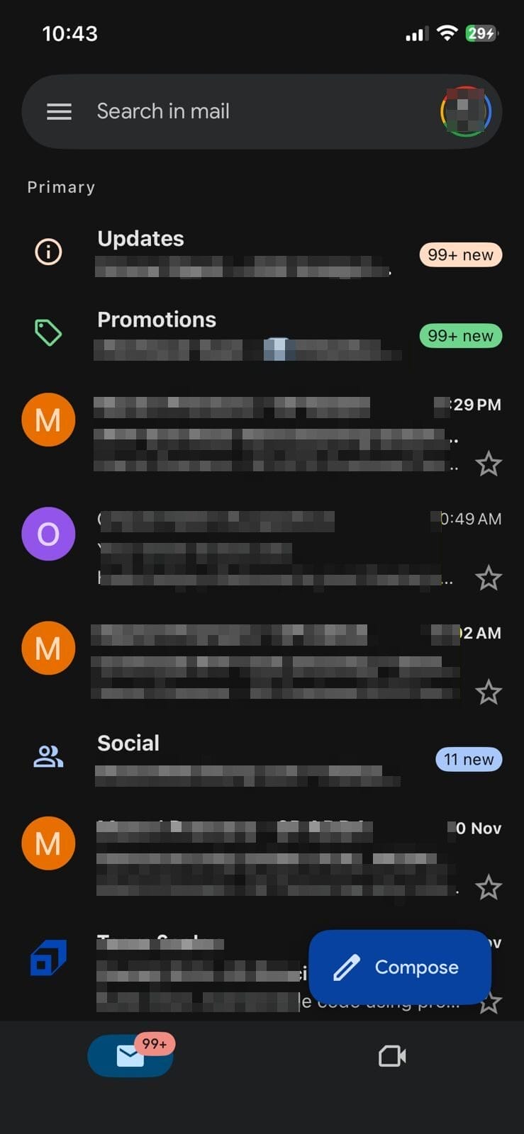 Go to the Mail app on your iPhone