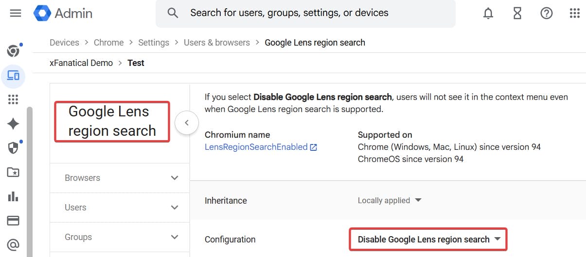 Lens on New Tab page button