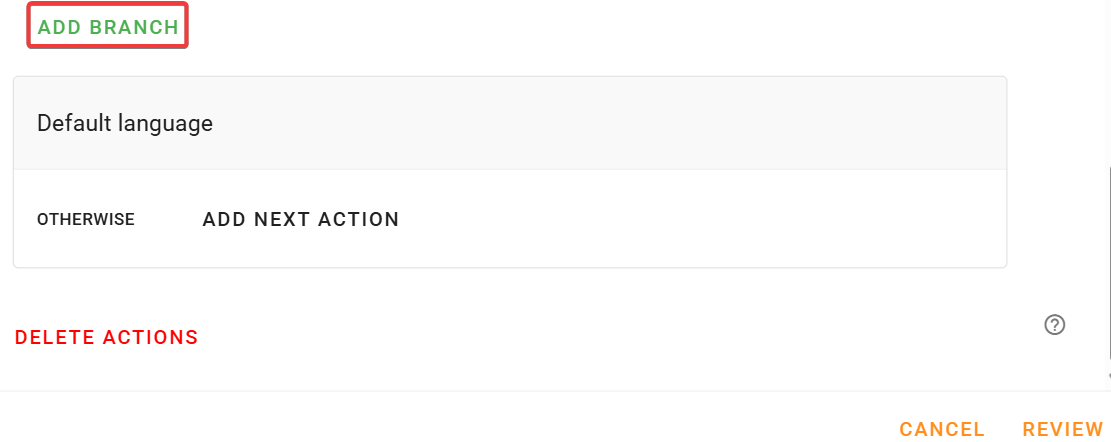 Add branch for new If action.
