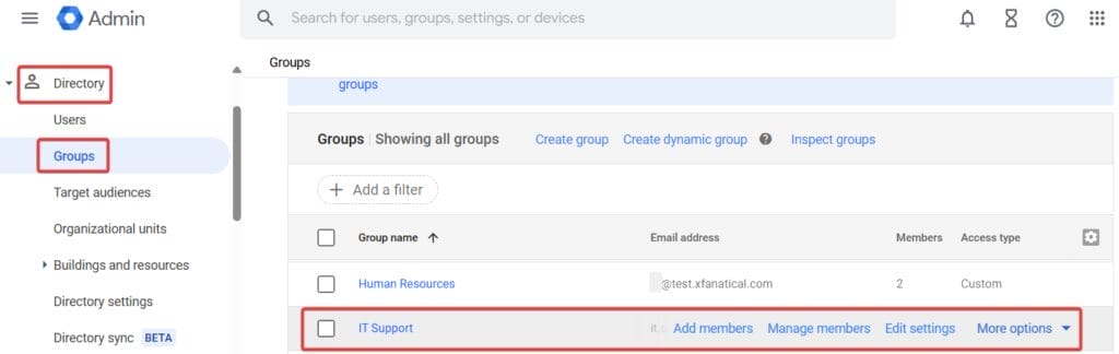 Disable a Google Group