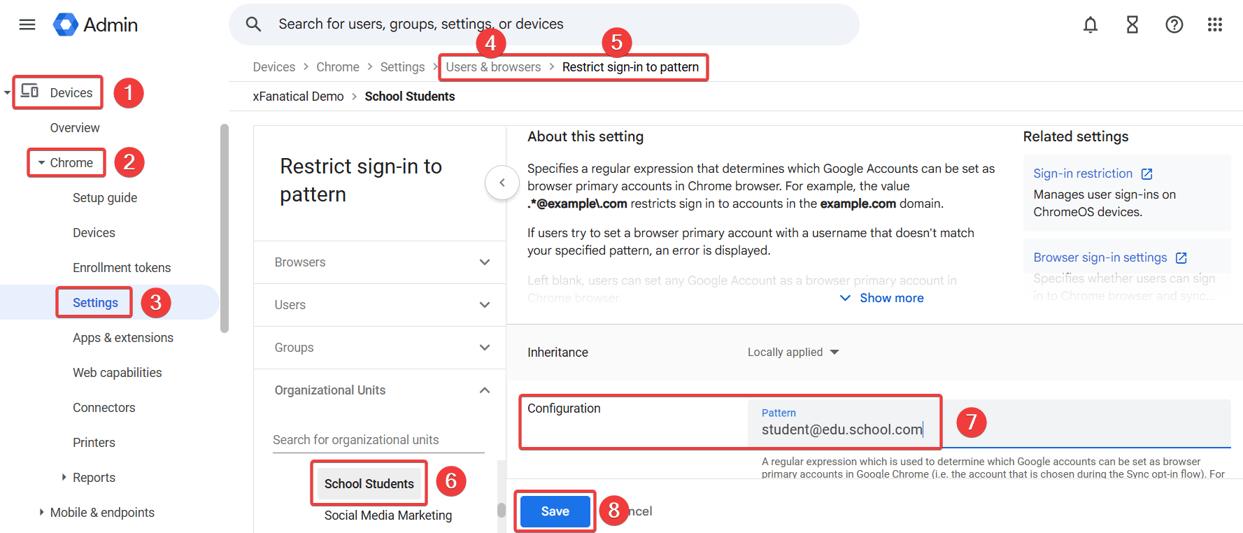 Restrict Personal Account Sign-In